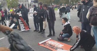 Pro-Palestine protesters shut down Czech foreign minister’s speech at British university accusing him of ‘genocide’