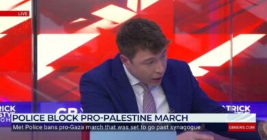 Watch moment Patrick Christys is forced to step in as tensions boil over during blistering GB News pro-Palestine row