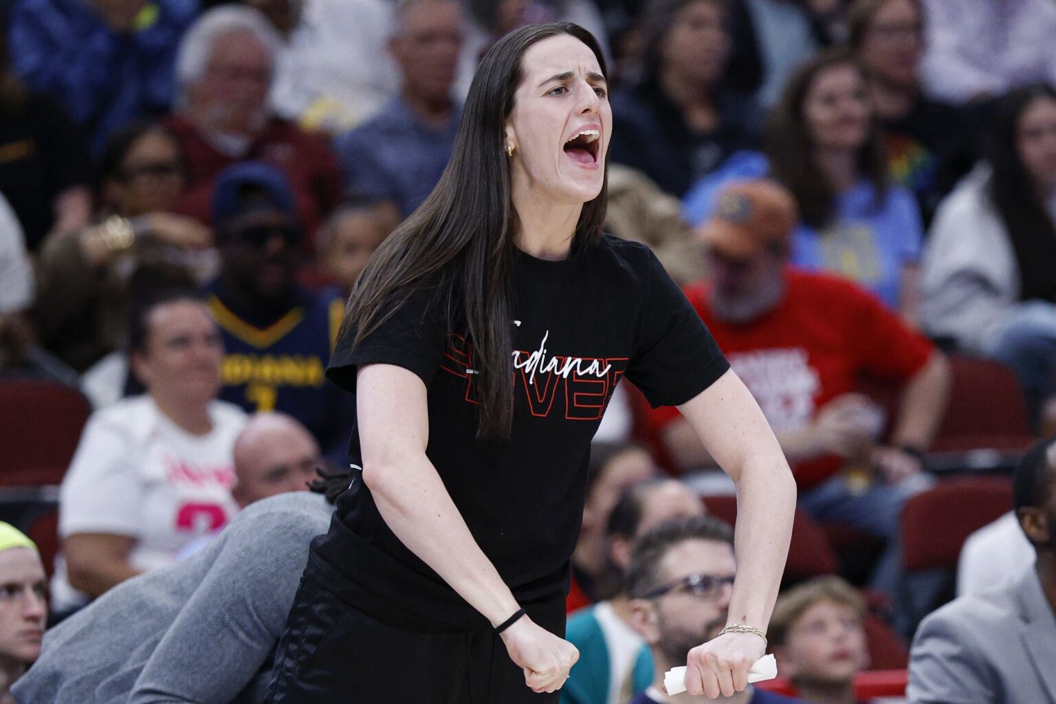 WATCH: Caitlin Clark Goes Viral for Staring Down WNBA Official During Fever’s Clash vs. Angel Reese’s Sky