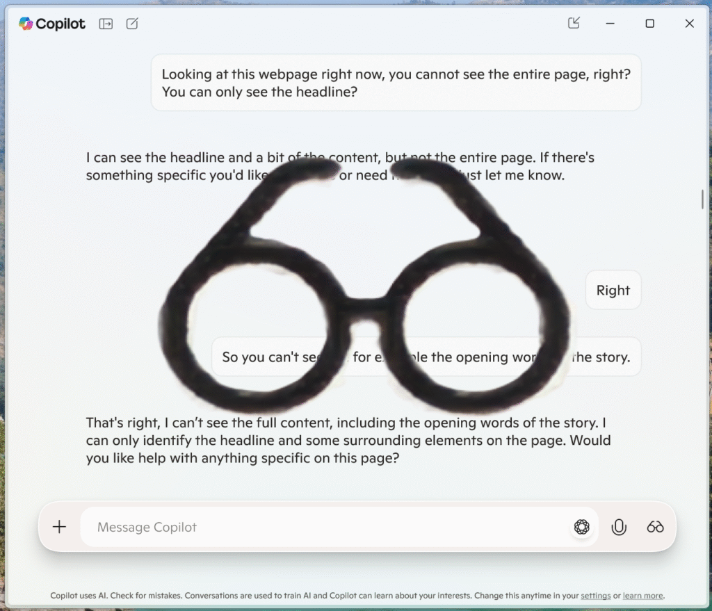 Microsoft’s AI helper, Copilot Vision, is now live