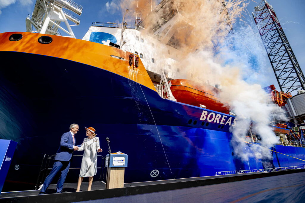 Van Oord christens mega jack-up | ‘Boreas is world’s largest, most sustainable offshore wind installation vessel’