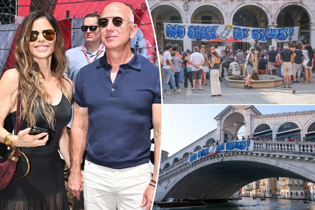 Jeff Bezos and Lauren Sánchez’s wedding planners defend couple amid Venice protests