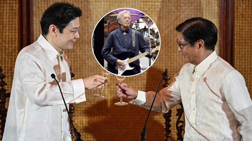 Two world leaders solidify diplomatic relations by delivering their own rendition of an Eric Clapton classic