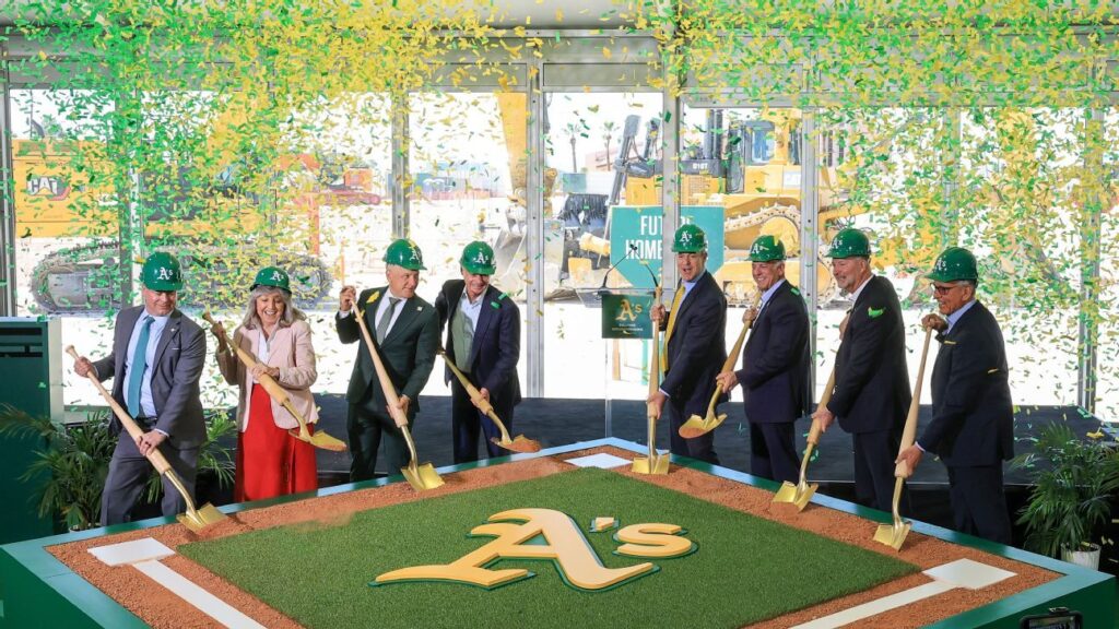 ‘We are Vegas’ team’: A’s begin building stadium