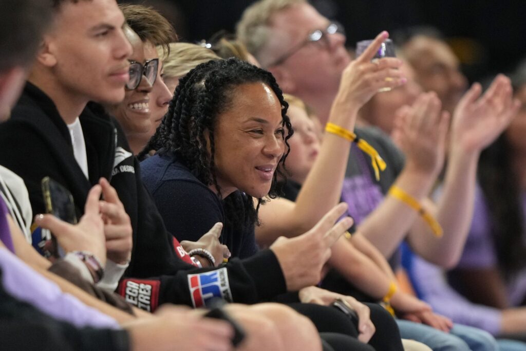 Dawn Staley Mobbed by Fans as Visit To Scout 6′4″ 2026 Recruit for South Carolina Ends in Meet and Greet