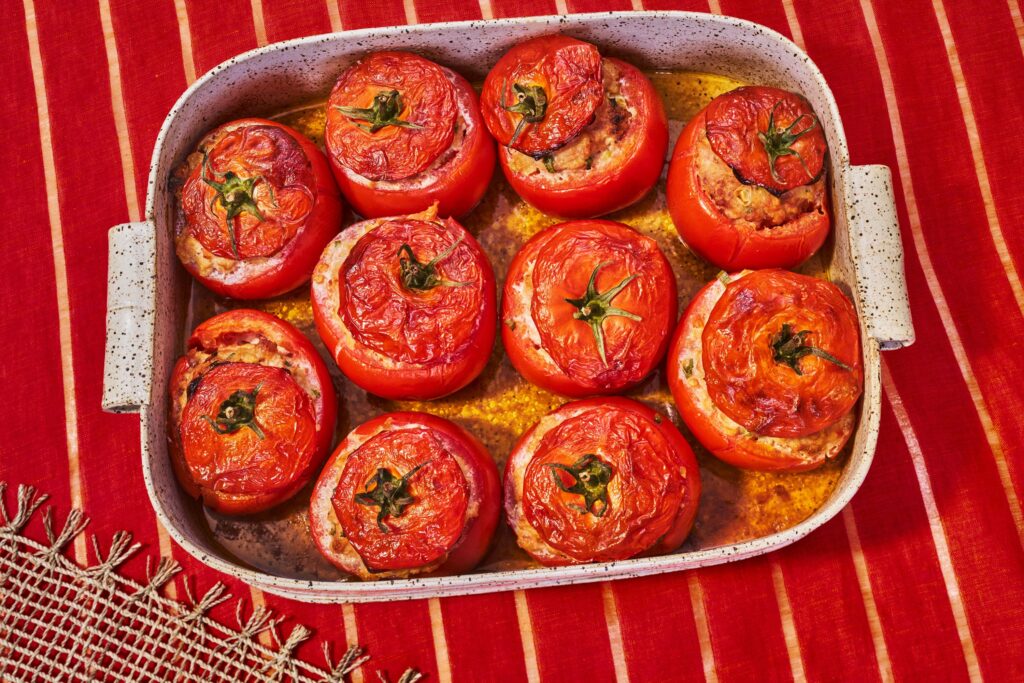 Gingery Pork Stuffed Tomatoes Gingery Pork Stuffed Tomatoes