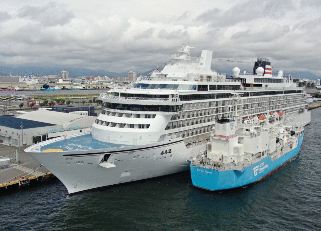 Japan’s ‘largest-ever’ cruise ship, LNG-fueled Asuka III, christened in Yokohama Japan’s ‘largest-ever’ cruise ship, LNG-fueled Asuka III, christened in Yokohama