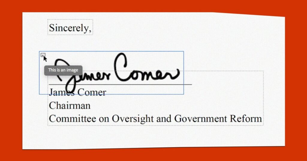 Lead investigator into Biden’s use of an autopen signed letters with a digital signature Lead investigator into Biden’s use of an autopen signed letters with a digital signature