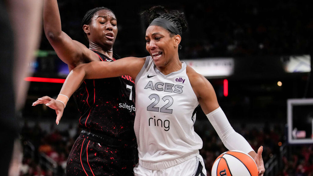 A’ja Wilson Shoves WNBA All-Star to Ground in Physical Aces vs Lynx Exchange A’ja Wilson Shoves WNBA All-Star to Ground in Physical Aces vs Lynx Exchange