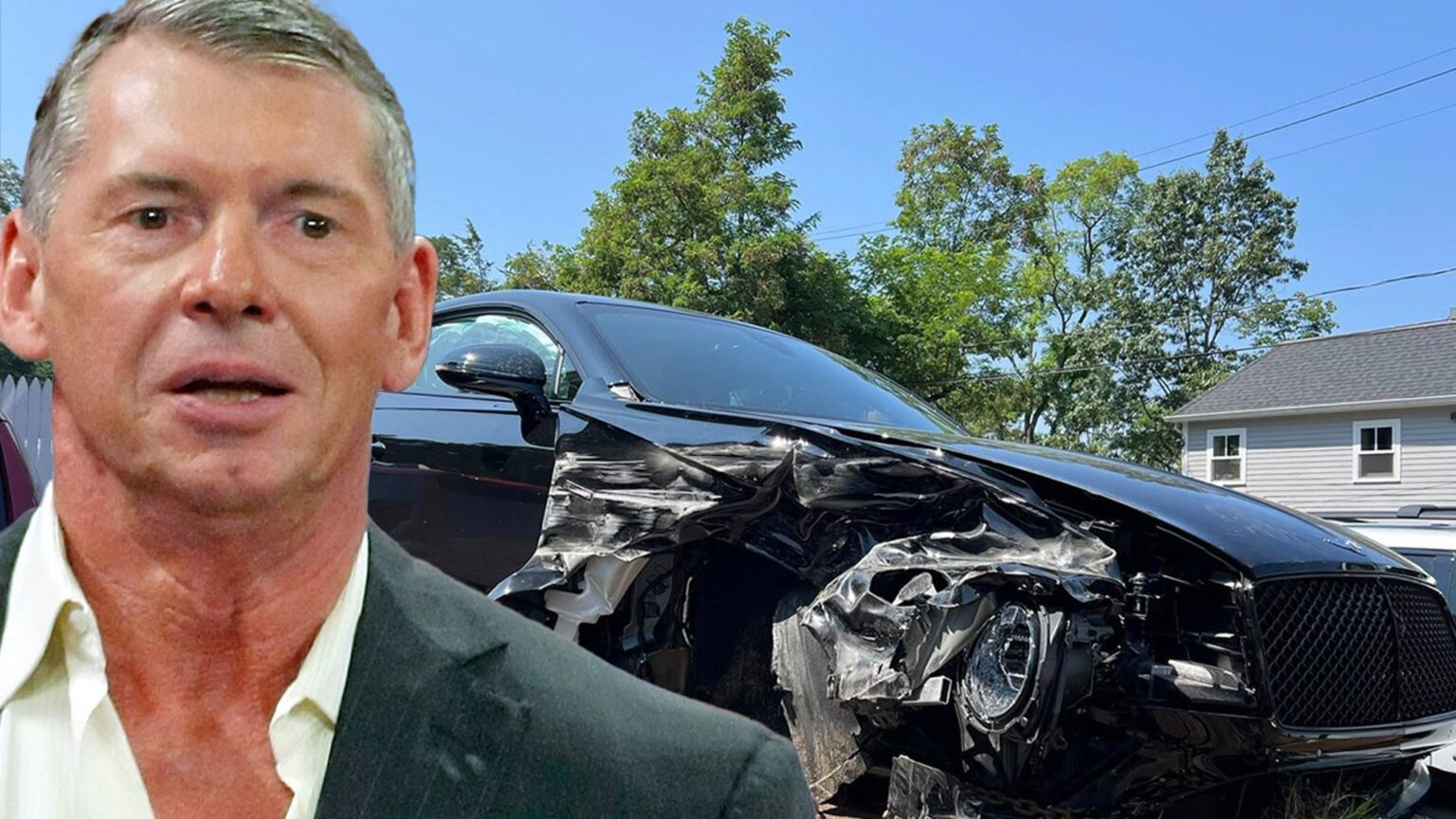 Vince McMahon Involved In Car Accident, Bentley Mangled
