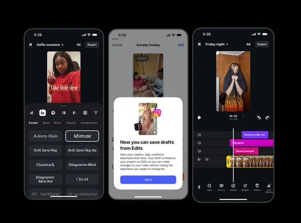 Edits Gets More Creative Options, Including New Fonts and Audio Tools Edits Gets More Creative Options, Including New Fonts and Audio Tools
