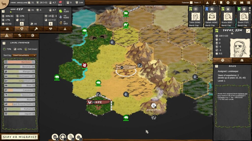 Folk Emerging is a fascinating 4X strategy game about prehistoric nomads that ends where Civilization begins