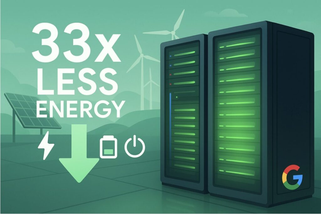 Google Cuts Power Needs for AI Queries 33x in One Year Google Cuts Power Needs for AI Queries 33x in One Year