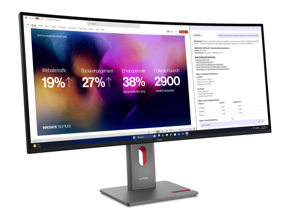 P40WD-40: New Lenovo ThinkVision monitor leaks with Thunderbolt 4 and 120 Hz refresh rate for professionals