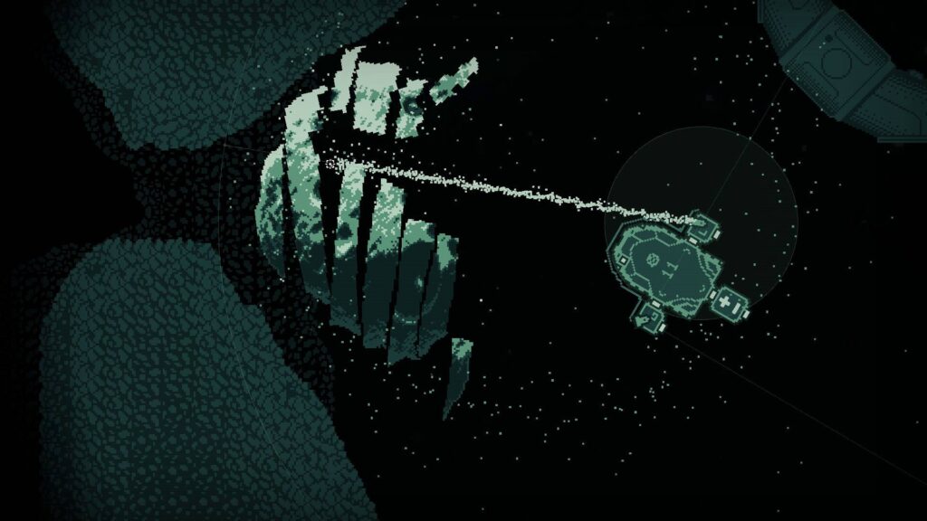 Build your own spaceship body as you fly in Jitter, an asteroid-heavy physics-based survival sim