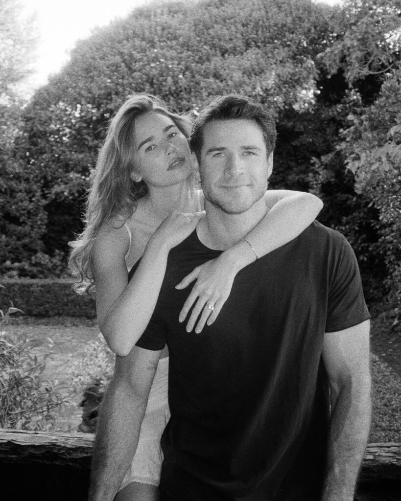 Liam Hemsworth and model Gabriella Brooks confirm engagement with massive diamond ring