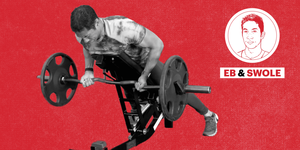 The EZ Bar Incline Row Lets You Lift Heavy in a Back-Safe Position