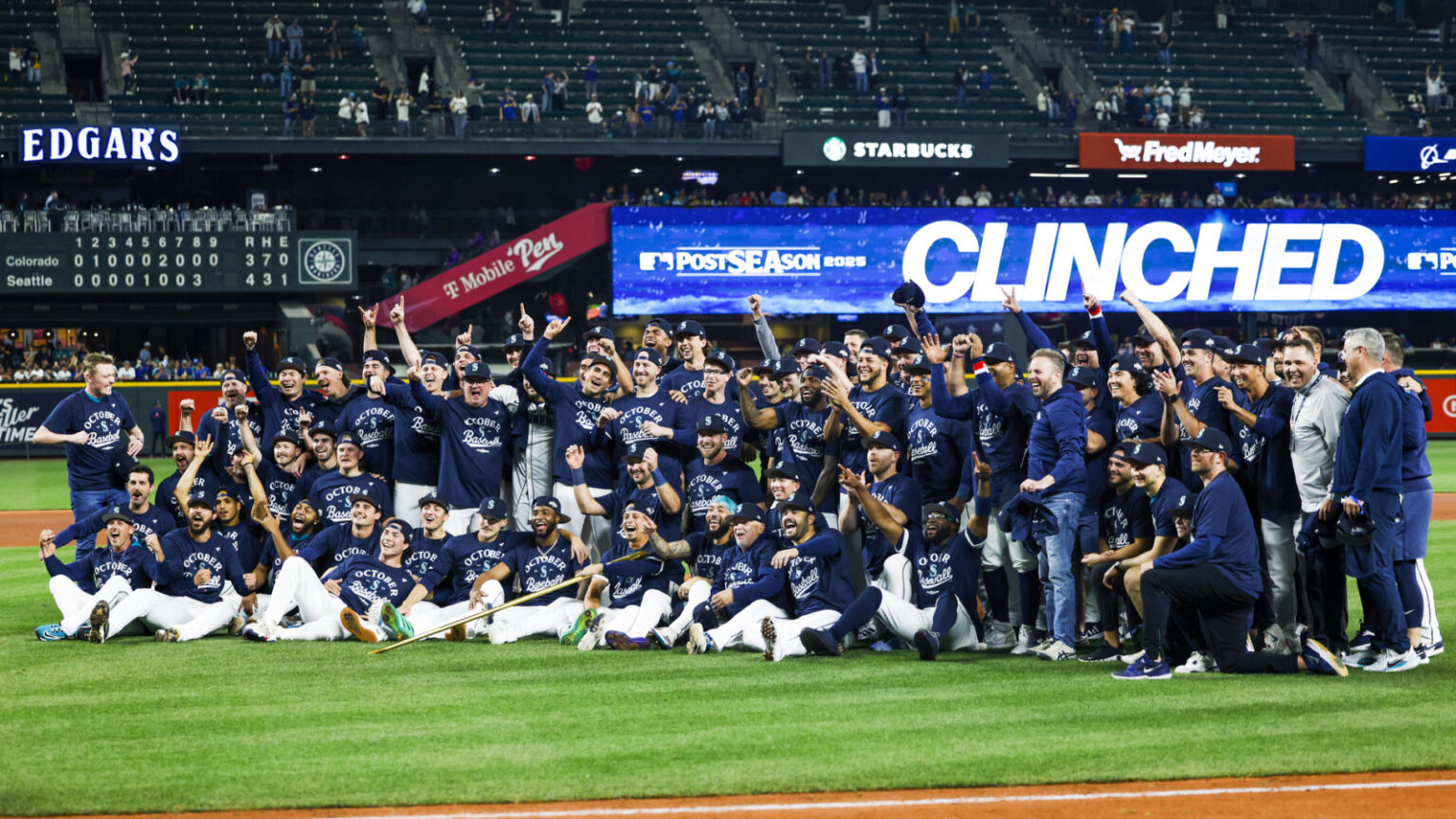 Seattle’s moment: Mariners celebrate long-awaited division title