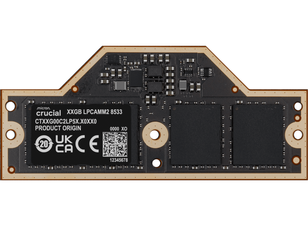 Crucial readies LPCAMM2 DDR5-8533 laptop RAM modules with up to 64 GB capacity