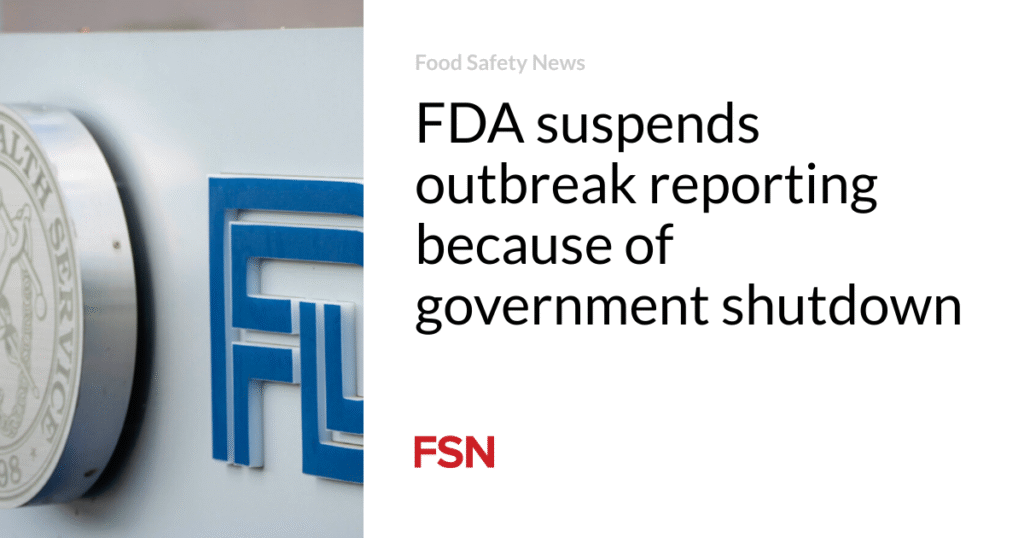 FDA suspends outbreak reporting because of government shutdown