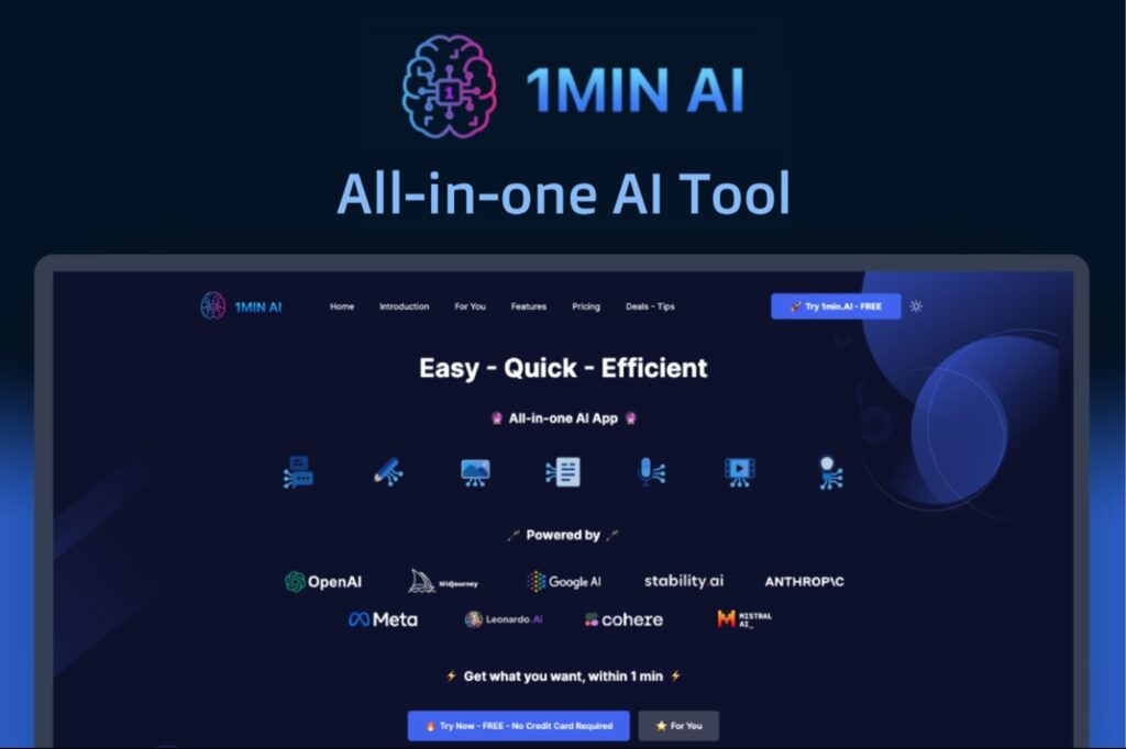 Supercharge Your Team with 1min.AI, Now Less Than $80 for Life