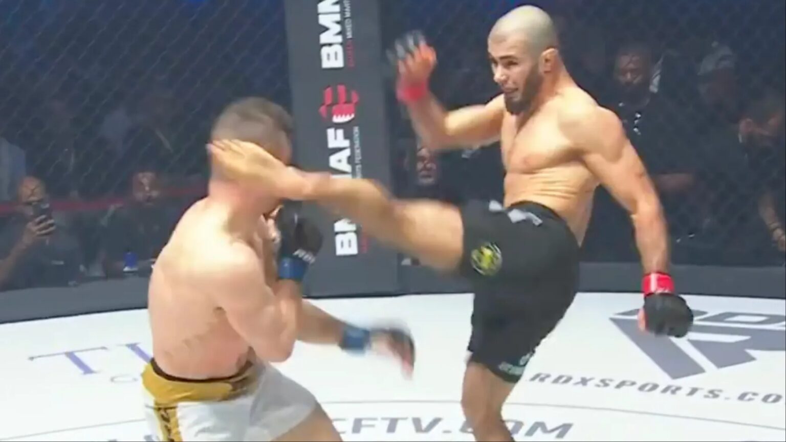 WATCH | Muhammad Mokaev continues post-UFC success with brutal head-kick to win Brave CF title