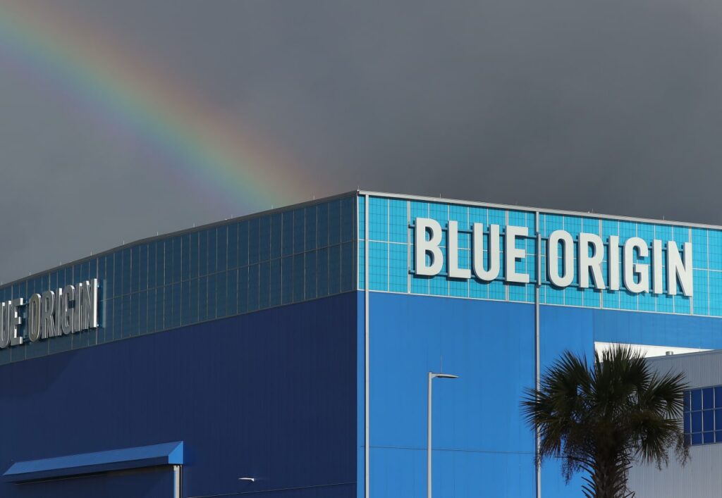 Jeff Bezos’s Blue Origin matches SpaceX as it lands its mega-rocket’s booster