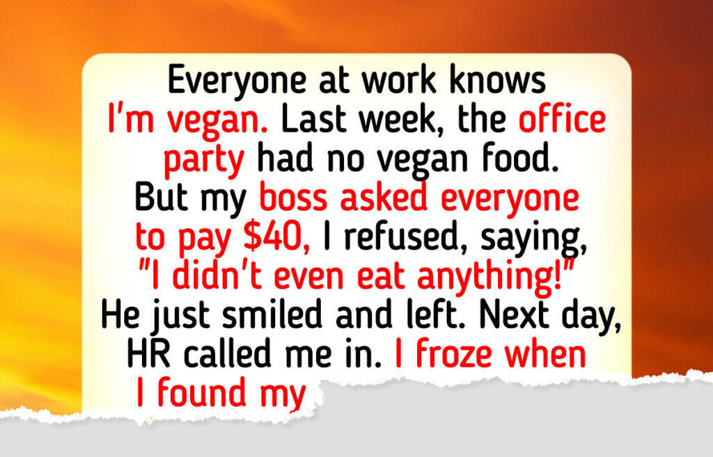 I Refused to Chip In for a Non-Vegan Office Party, Now HR Wants to Talk