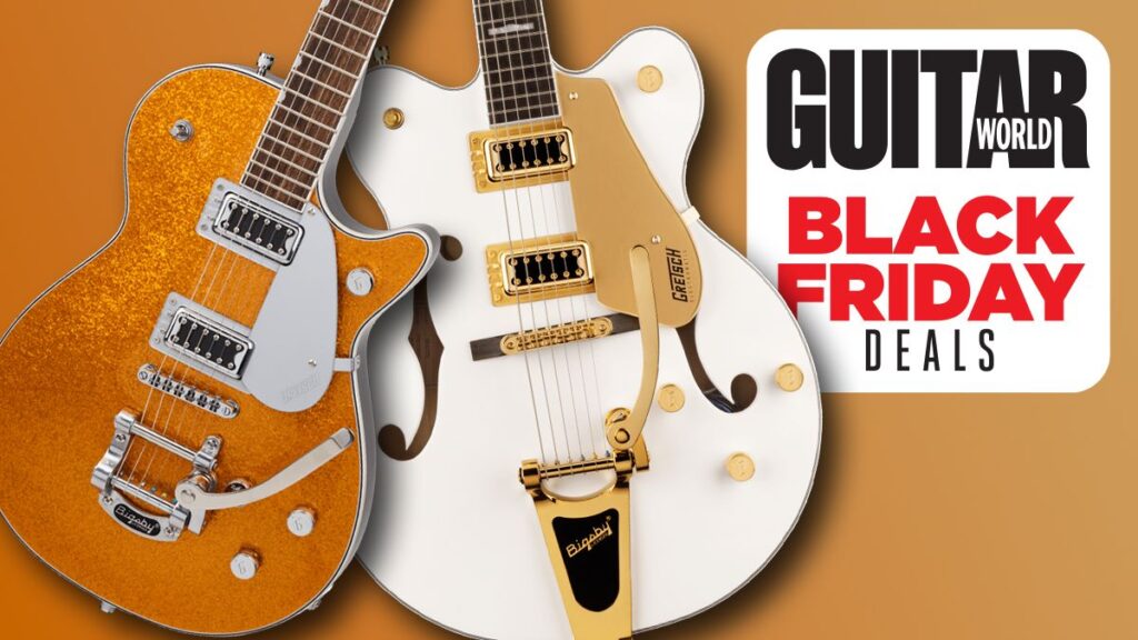 Join the ranks of Billy Duffy, John Frusciante and Pat Smear, with a shiny new Gretsch guitar this Black Friday