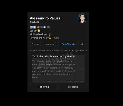 Threads Experiments With AI Interaction Summaries on Profiles Threads Experiments With AI Interaction Summaries on Profiles