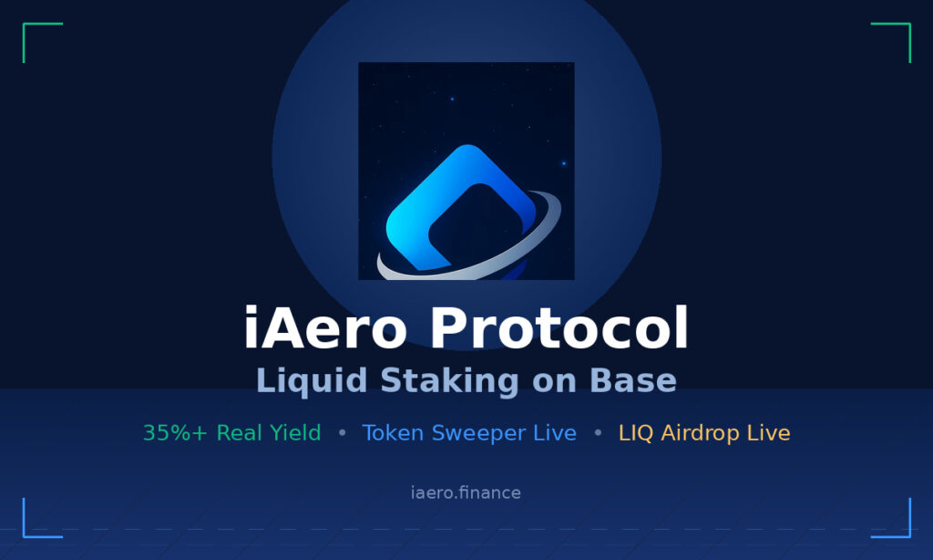 iAero Protocol Launches Token Sweeper, Distributes 5% of LIQ Supply to Stakers iAero Protocol Launches Token Sweeper, Distributes 5% of LIQ Supply to Stakers