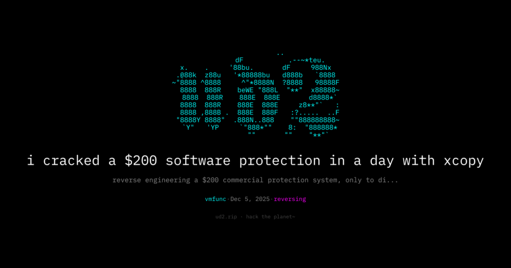 I cracked a $200 software protection with xcopy