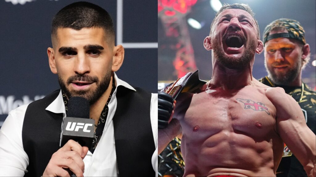Ilia Topuria reacts to Merab Dvalishvili’s UFC 323 loss against Petr Yan
