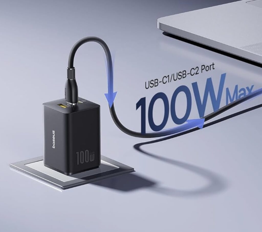Baseus 100-watt GaN fast charger with foldable prongs falls to new record-low price on Amazon