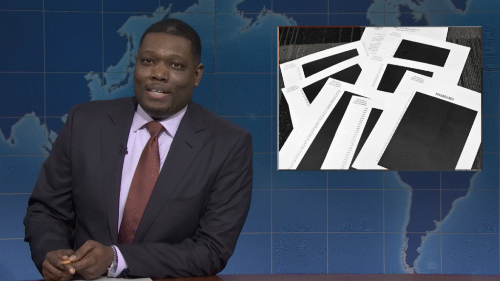 SNL Weekend Update goes after redacted Epstein files