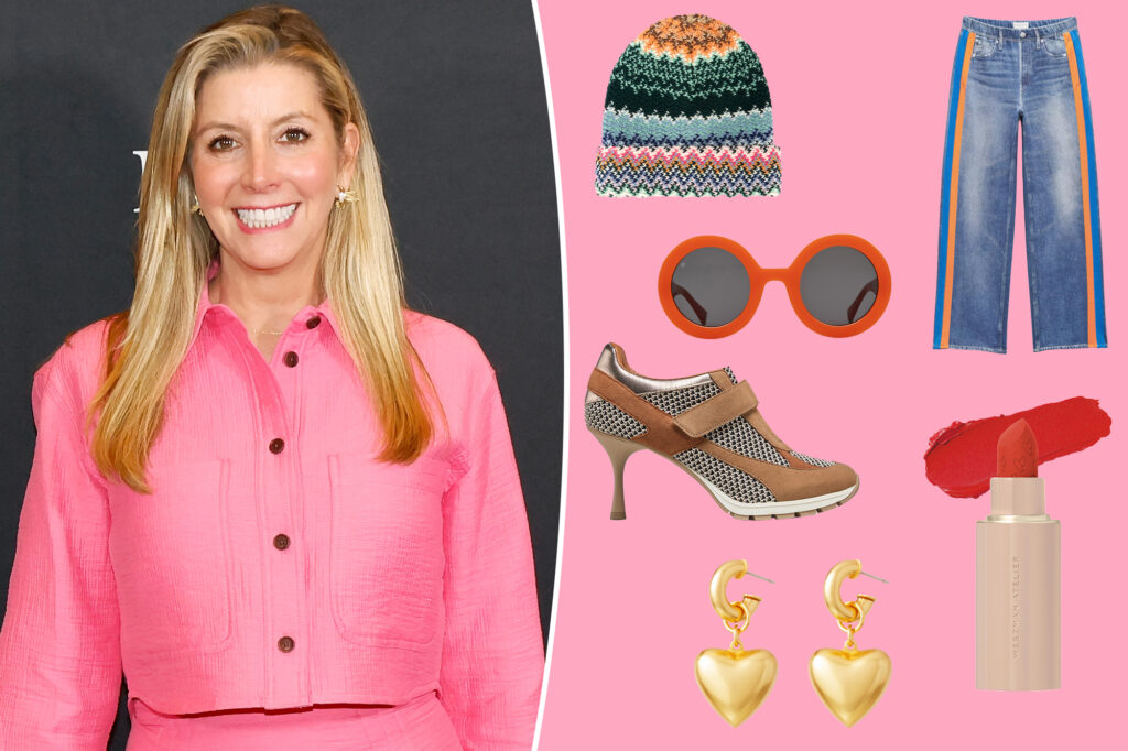 Spanx founder Sara Blakely’s essentials include sweatpant jeans and high-heeled sneakers Spanx founder Sara Blakely’s essentials include sweatpant jeans and high-heeled sneakers