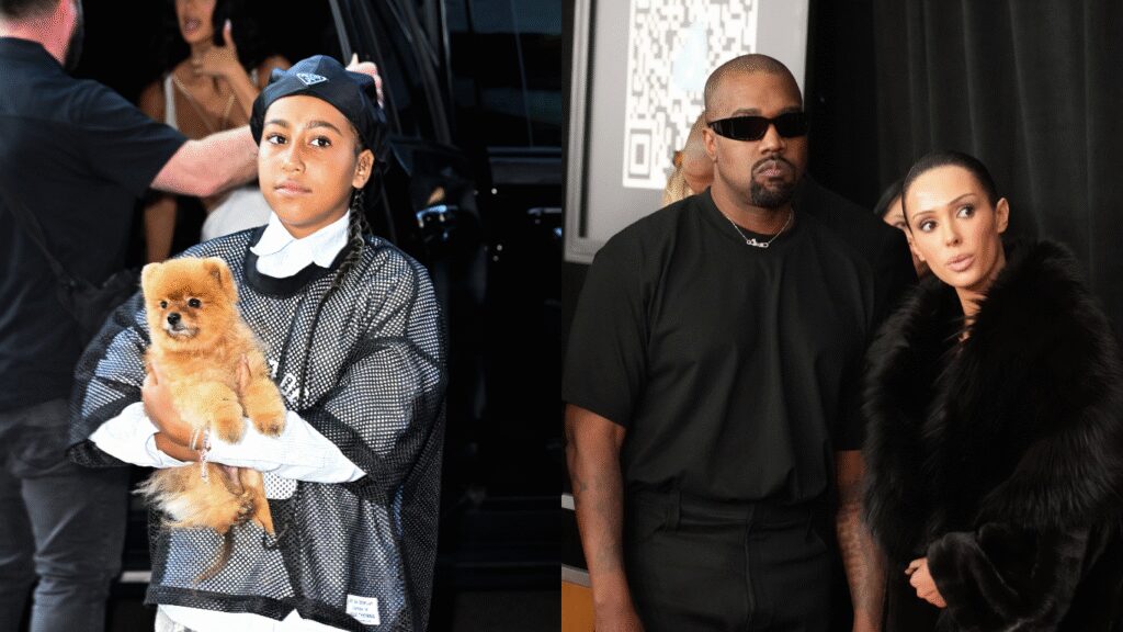 North West Has The Internet Going Off Over Her Facial Expression In Holiday Photo With Ye & His Wife Bianca Censori