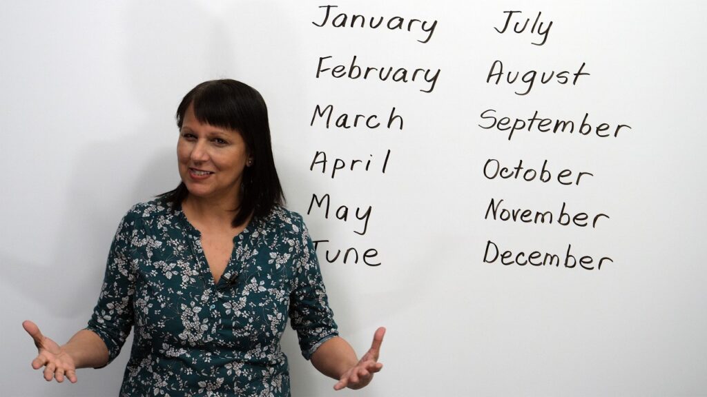Say the MONTHS of the Year Correctly in English