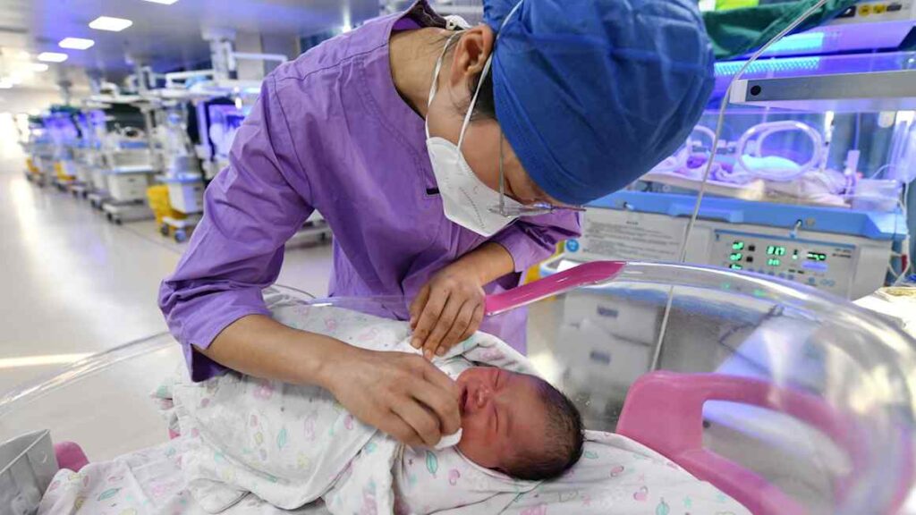 China registers lowest number of births since records began