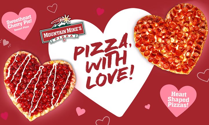 Mountain Mike’s Pizza Celebrates Love With the Return of Popular Heart-Shaped Pizza & Sweetheart Cherry Pie Dessert Pizza Mountain Mike’s Pizza Celebrates Love With the Return of Popular Heart-Shaped Pizza & Sweetheart Cherry Pie Dessert Pizza