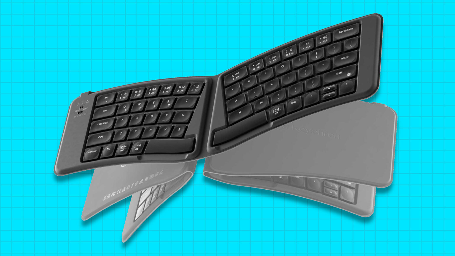 Keychron’s new ultra-slim wireless keyboard folds in half