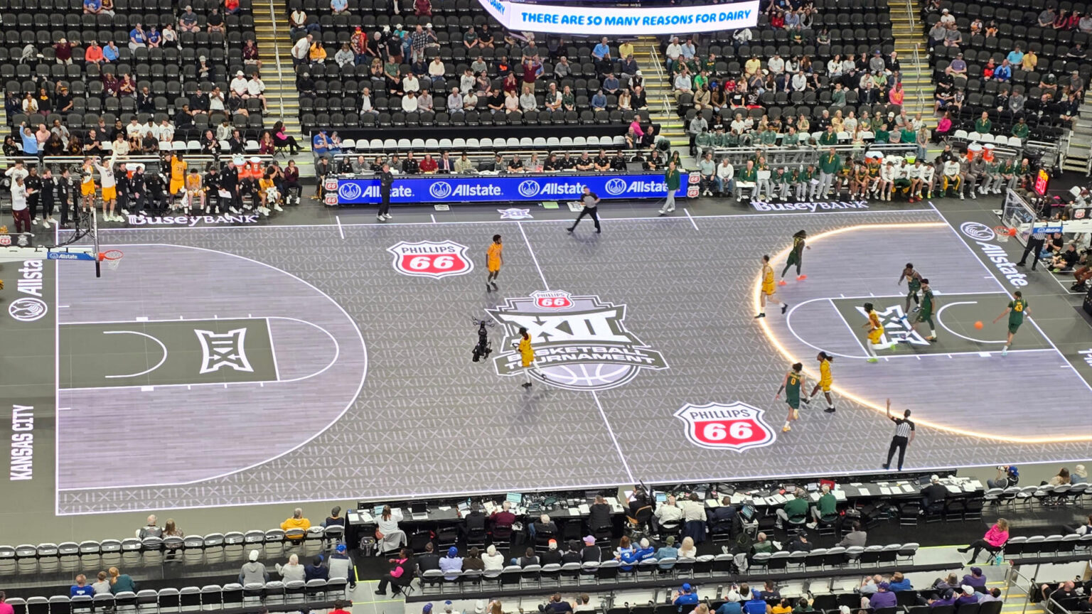 Big 12 to swap LED glass court for hardwood floor for rest of basketball tournament after players complain