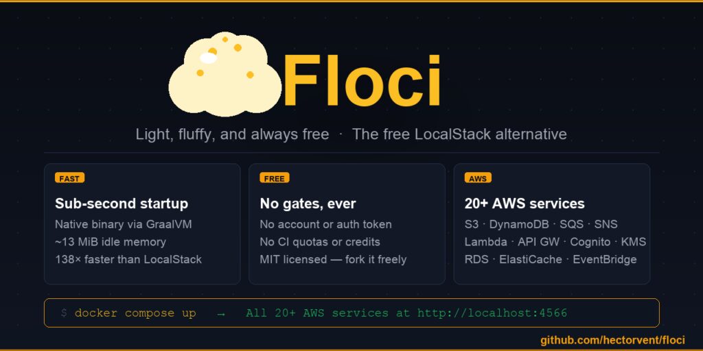 Floci – A free, open-source local AWS emulator