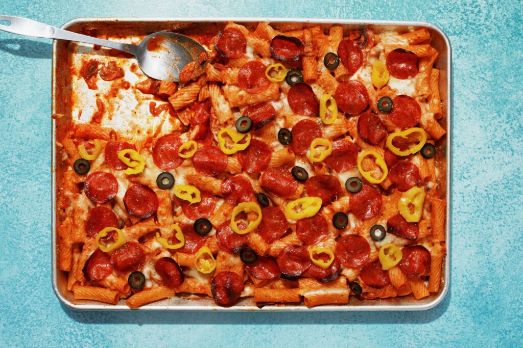 Sheet-Pan Pepperoni Pasta Sheet-Pan Pepperoni Pasta