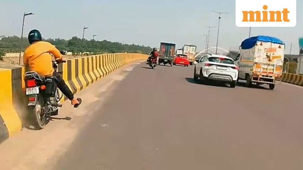 Biker escapes near-fatal crash after child hurls water balloon from moving car, Delhi Police responds after viral video