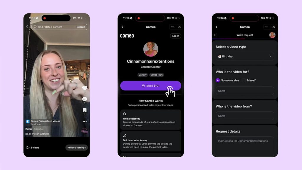 TikTok adds in-app Cameo integration for creators