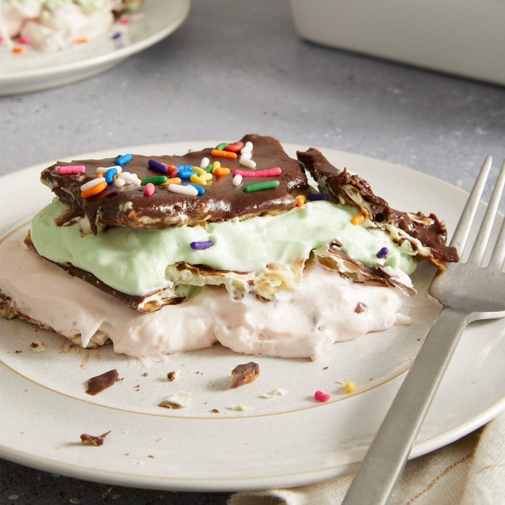 Neapolitan Matzo Icebox Cake