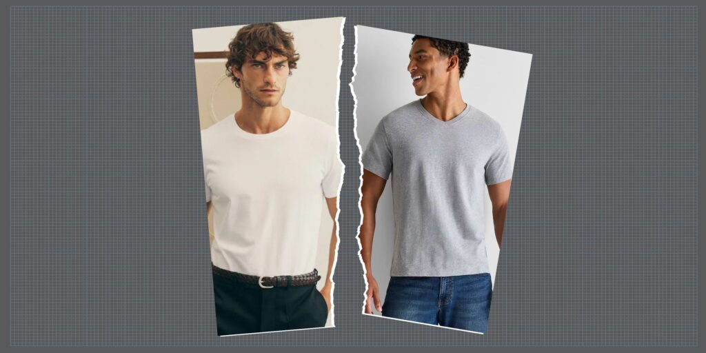 Crew Neck vs. V-Neck: Style Experts Break Down How to Choose Between the Two Crew Neck vs. V-Neck: Style Experts Break Down How to Choose Between the Two