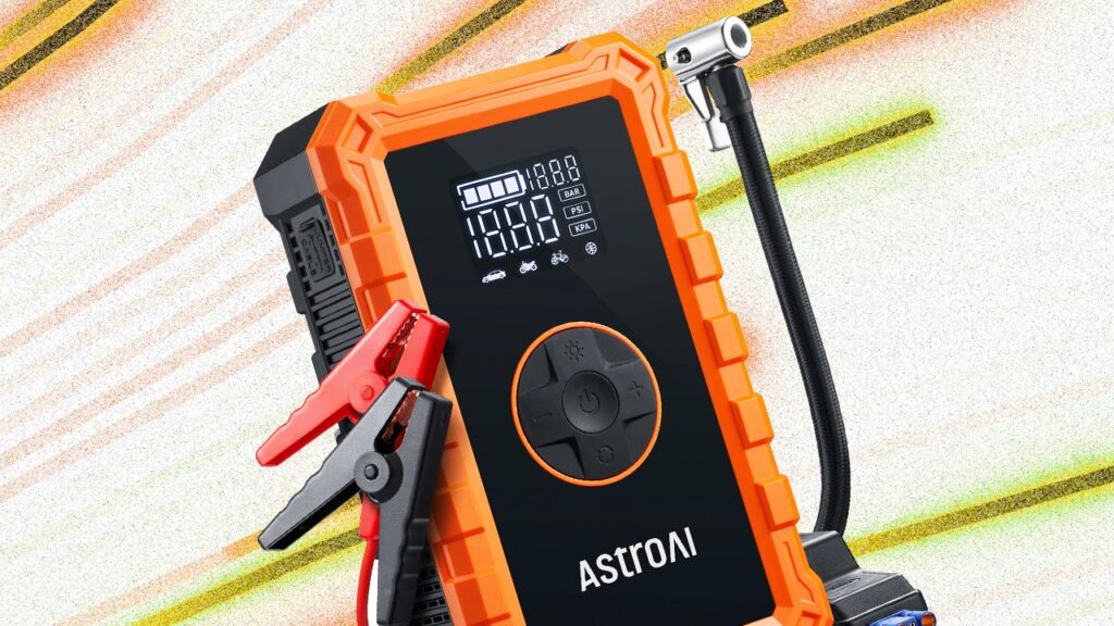 The AstroAI Cordless Car Jump Starter and Air Compressor (Tire Inflator) Drops to $35 at Amazon