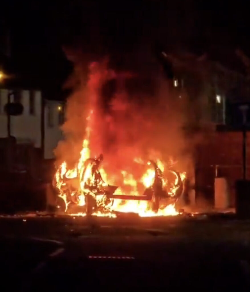 “Major security alert” in Northern Ireland as car explodes outside police station